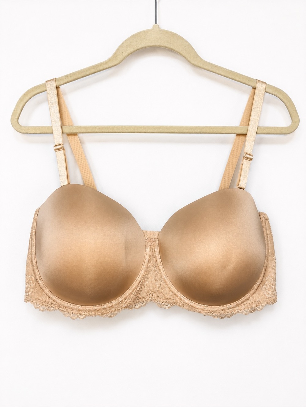 Torrid Curve Strapless Multiway Bra 44G Nude Convertible Lace Plus Size